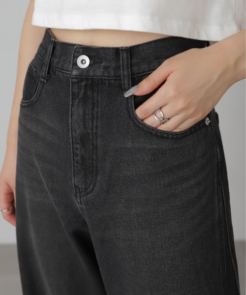 「FREE'S MART」 デニムパンツ LARGE ブラック系その他 レディース_画像4