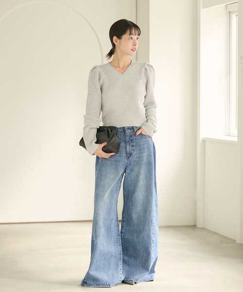 「Plage」 長袖ニット - ベージュ レディースの画像