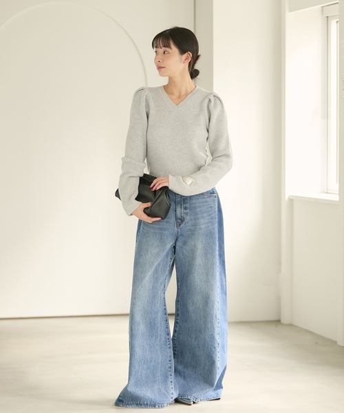 「Plage」 長袖ニット - ベージュ レディースの画像