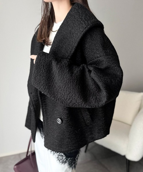 「classicalelf」 ピーコート LARGE グレー レディース_画像5