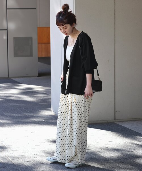 「B.C STOCK」 「Simplicite」ニットカーディガン FREE イエロー レディース_画像5