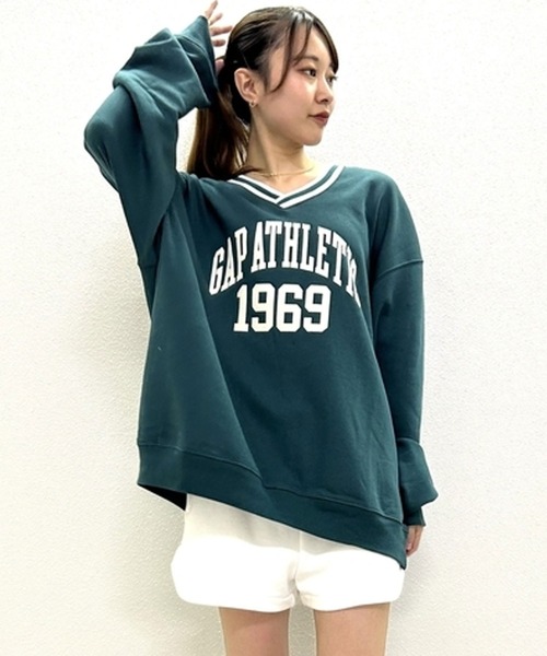 GAP（ギャップ） スウェットカットソー X-SMALL グリーン メンズ