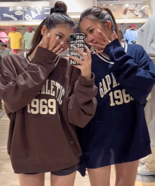 GAP（ギャップ） スウェットカットソー X-SMALL グリーン メンズ