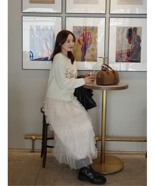 Her lip to スカート Loved one Tulle Skirt : ZOZOTOWN Yahoo!店
