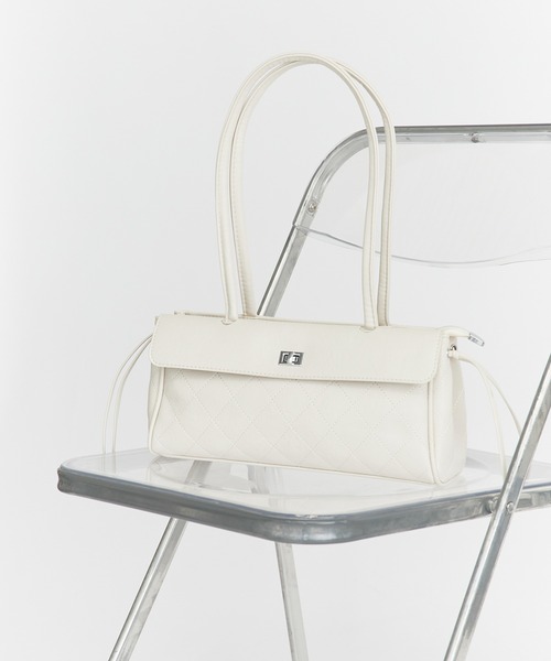 AO2 ショルダーバッグ バッグ Diamond Quilt Faux Leather Square