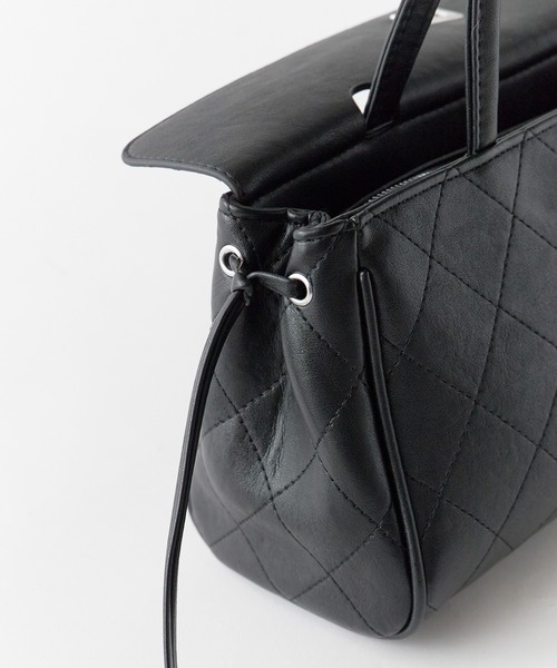 AO2 ショルダーバッグ バッグ Diamond Quilt Faux Leather Square