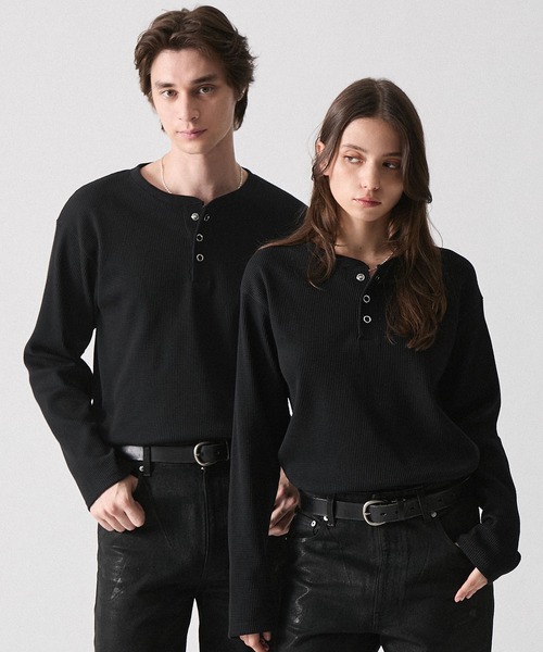Elanque ensemble henley L/S /ヘンリーネックロンT CLEL（クレイル） ヘンリーネック tシャツ 「CLEL」Functionary
