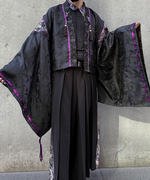 HUNTER 背負える 美品⭐︎中綿コートジャケット S 黒 REZEN（リゼン） コート ジャケット 鶴×月ショート丈羽織 メンズ