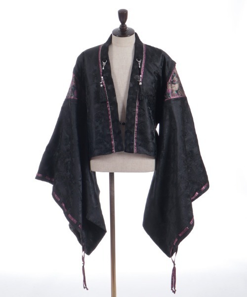 HUNTER 背負える 美品⭐︎中綿コートジャケット S 黒 REZEN（リゼン） コート ジャケット 鶴×月ショート丈羽織 メンズ