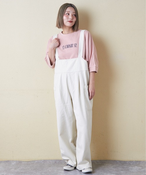 「CUBE SUGAR」 オーバーオール M ホワイト レディース_画像3