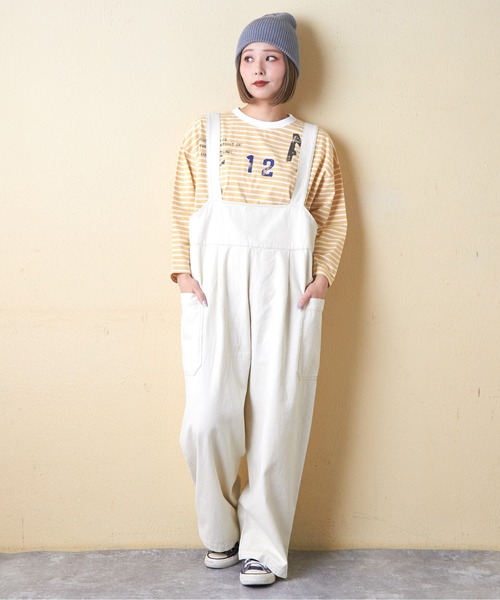 「CUBE SUGAR」 オーバーオール M ホワイト レディース_画像8