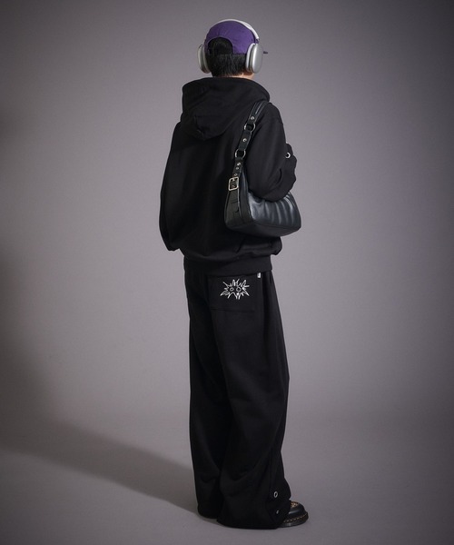 「Perushu」 スウェットパンツ LARGE ブラック メンズ_画像4