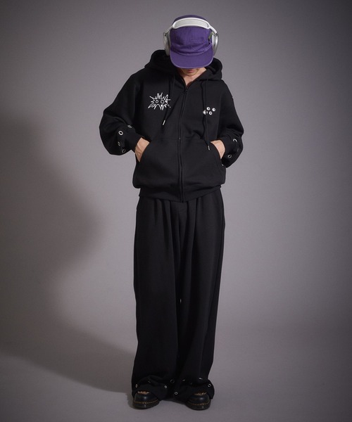 「Perushu」 スウェットパンツ LARGE ブラック メンズ_画像8