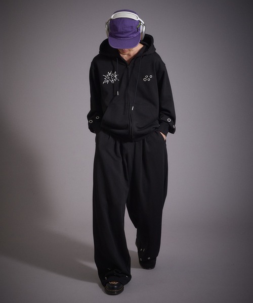 「Perushu」 スウェットパンツ LARGE ブラック メンズ_画像9