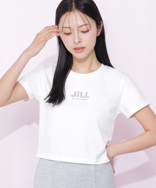 ラスト1点早い者勝ち！ジルバイジルスチュアート花柄刺繍カットソー JILL by JILL STUART（ジルバイジルスチュアート） tシャツ 「新色追加