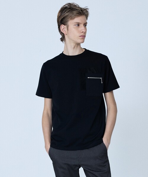 5351 POUR LES HOMMES tシャツ 「日本製」 レザーパッチ 半袖 T シャツ 