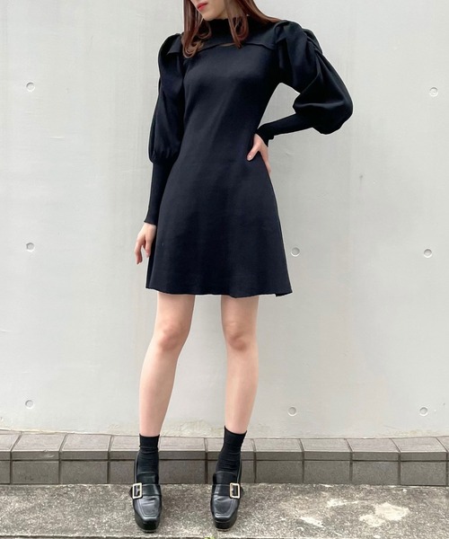 「titty&Co. PETIT」 ニットワンピース FREE ブラック レディース_画像9