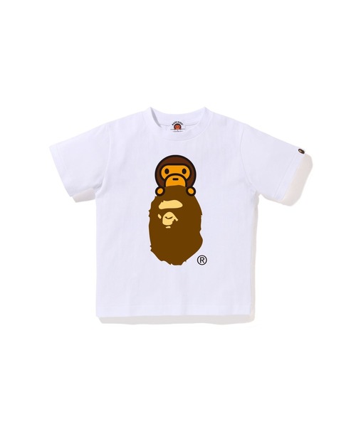 アベイシングエイプ　キッズTシャツ　ベビーマイロ A BATHING APE（アベイシングエイプ） tシャツ MILO ON APE HEAD TEE