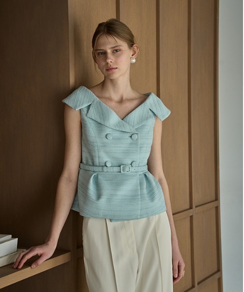 トップス ERADIE Wide Collar Off-Shoulder Top 2 ERADIE（エラディエ） Wide Collar Off-Shoulder Top 2 オフショル