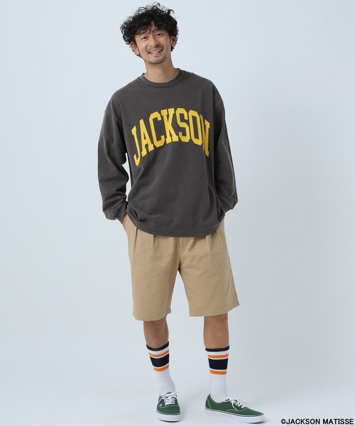 「JACKSON MATISSE」 長袖Tシャツ MEDIUM チャコール メンズ_画像3