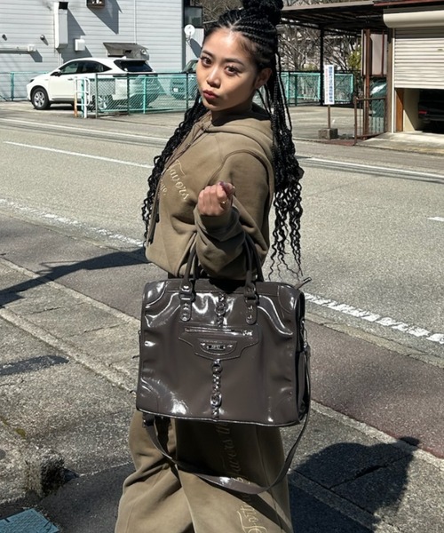 「INTER FACTORY」 2WAYバッグ FREE ダークグレー レディース_画像3