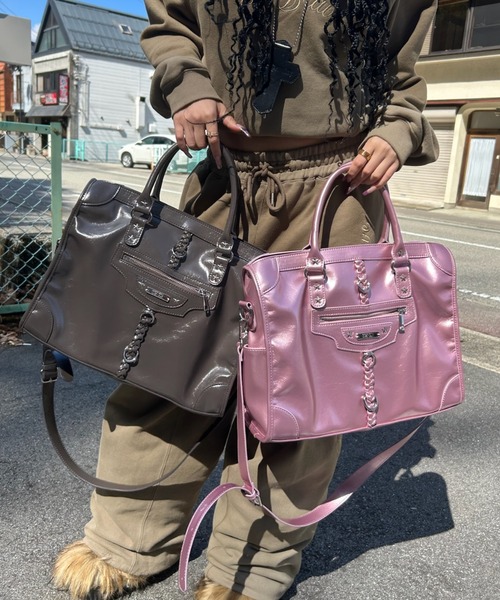 「INTER FACTORY」 2WAYバッグ FREE ダークグレー レディース_画像8