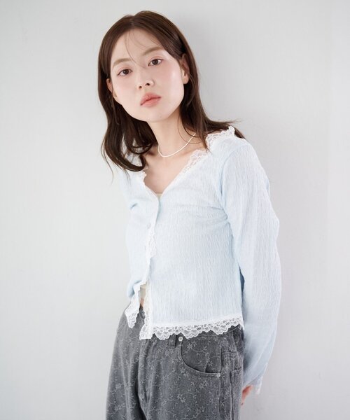 kastane カーディガン 新色追加/S.Lサイズ展開】ラメシャギーカーディガン | Kastane