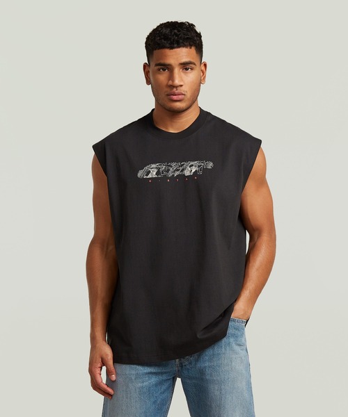 G-STAR RAW tシャツ Loose Graphic Sleeveless T-Shirt/ルーズ