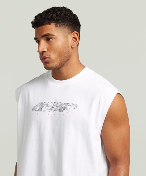 G-STAR RAW tシャツ Loose Graphic Sleeveless T-Shirt/ルーズ