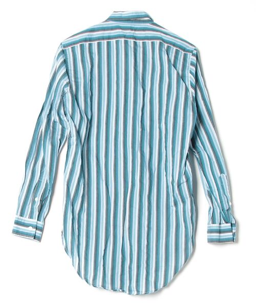 「Acne Studios」 ストライプ柄長袖シャツ 36 ブルー レディース_画像2