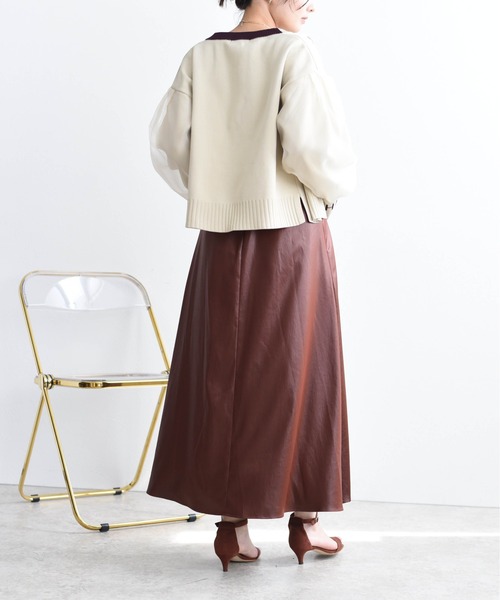「Eimee Law」 ニットカーディガン 38 ライトベージュ レディース_画像5
