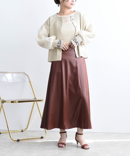 「Eimee Law」 ニットカーディガン 38 ライトベージュ レディース_画像8