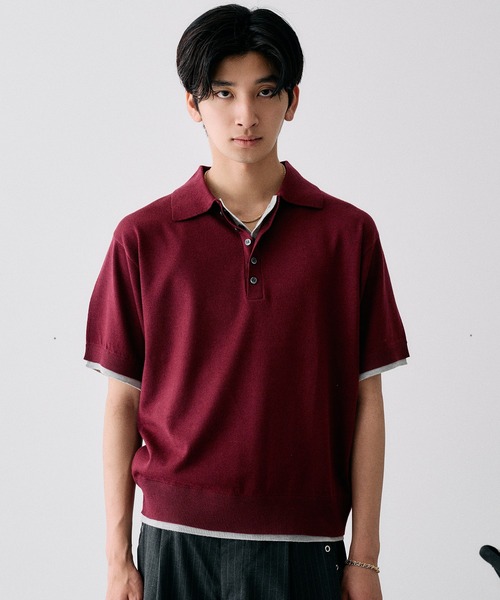 SLOANE オリーブ 半袖ポロシャツ SLOANE（スローン）の「【別注】＜SLOANE＞ ニット ポロシャツ（ニット