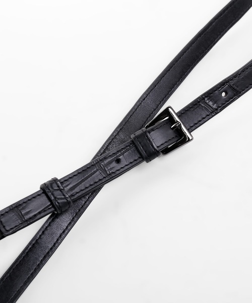 ショルダーバッグ バッグ ナイルクロコダイルミニショルダー マット加工 レディースの画像