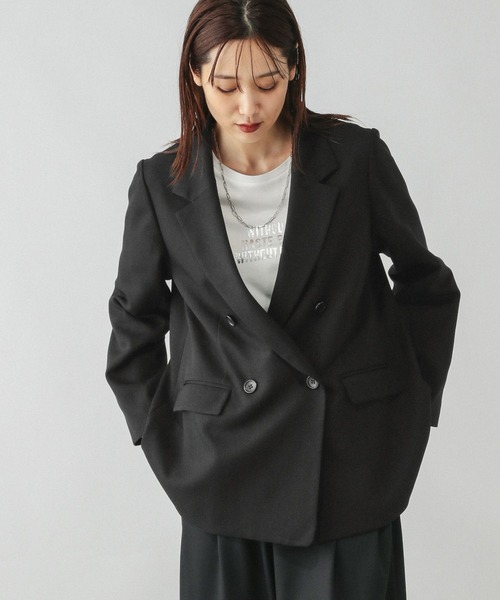 「GLOBAL WORK」 テーラードジャケット SMALL グレー レディース_画像6