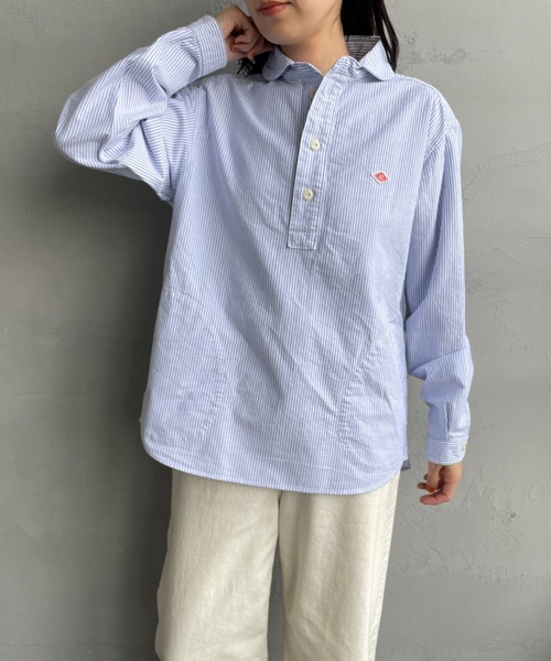 Danton（ダントン） 長袖シャツ 40 ブルー レディース : ZOZOTOWN 