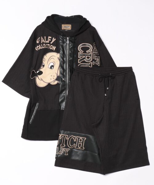 ガルフィーGALFY 半袖ハーフパンツセットアップ GALFY（ガルフィー） セットアップ 部屋住みSET UP/半袖ジャージ