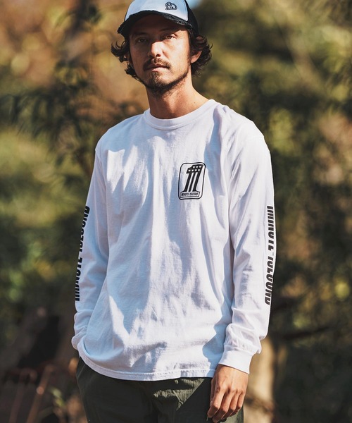 「1minute 1second」 長袖Tシャツ L ブラック系その他 メンズ_画像2