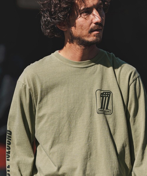 「1minute 1second」 長袖Tシャツ L ブラック系その他 メンズ_画像7