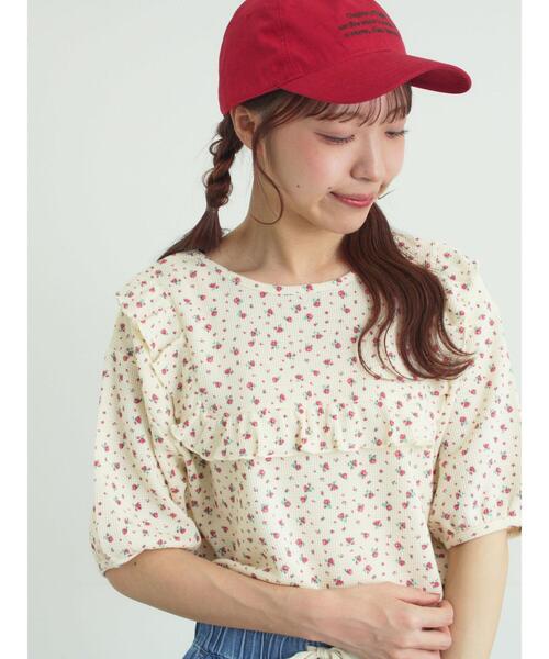 Samansa Mos2（サマンサモスモス） tシャツ 柄アソートワッフル前後
