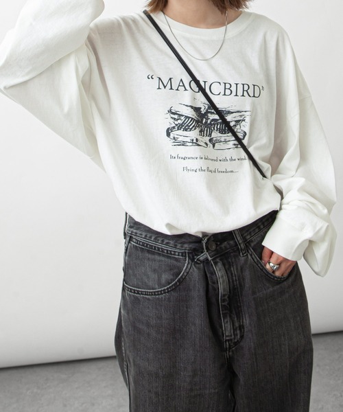 「ZIP FIVE」 長袖Tシャツ LARGE グレー メンズ_画像3