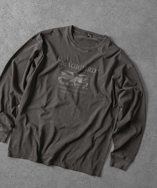 「ZIP FIVE」 長袖Tシャツ LARGE グレー メンズ_画像4