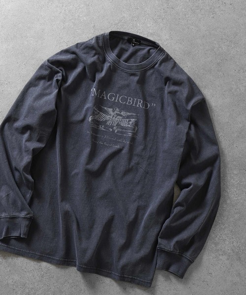「ZIP FIVE」 長袖Tシャツ LARGE グレー メンズ_画像9