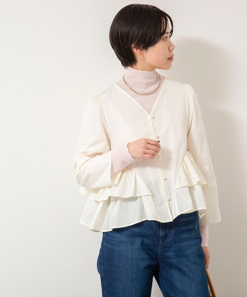 「NOLLEY'S Sophi」 7分袖ブラウス 38 ブラック レディース_画像5