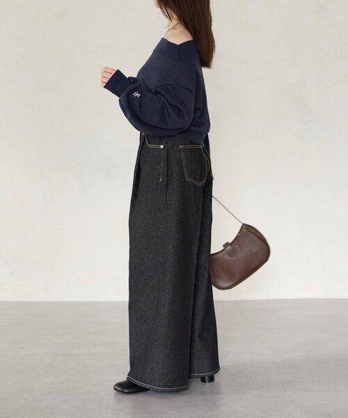 「Thevon」 デニムパンツ S ブラック レディース_画像4