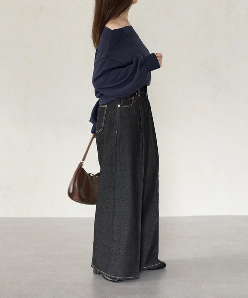 「Thevon」 デニムパンツ S ブラック レディース_画像6