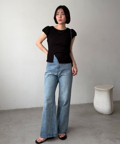 CAPRICIEUX LE'MAGE ミニバルーンラップT CAPRICIEUX LE'MAGE（カプリシューレマージュ） tシャツ ミニバルーン