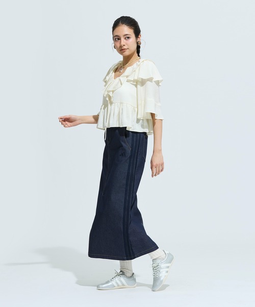 adidas（アディダス） ロング スカート スタジアム クローム デニム