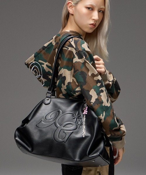 X-girl（エックスガール） ボストンバッグ EMBOSSED XG LOGO BOSTON