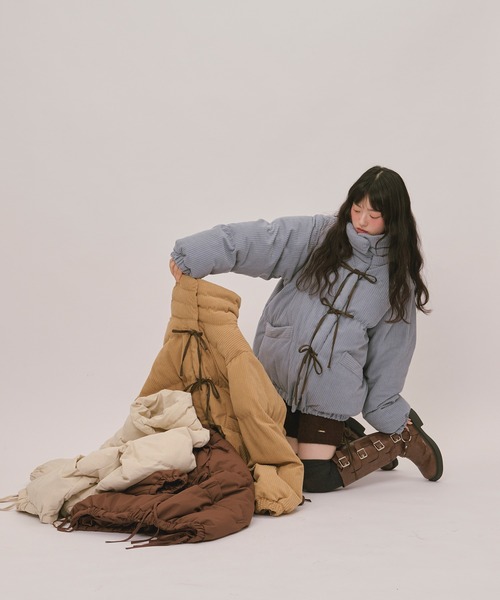 loin nuit ブルゾン アウター ribbon padding blouson / リボン